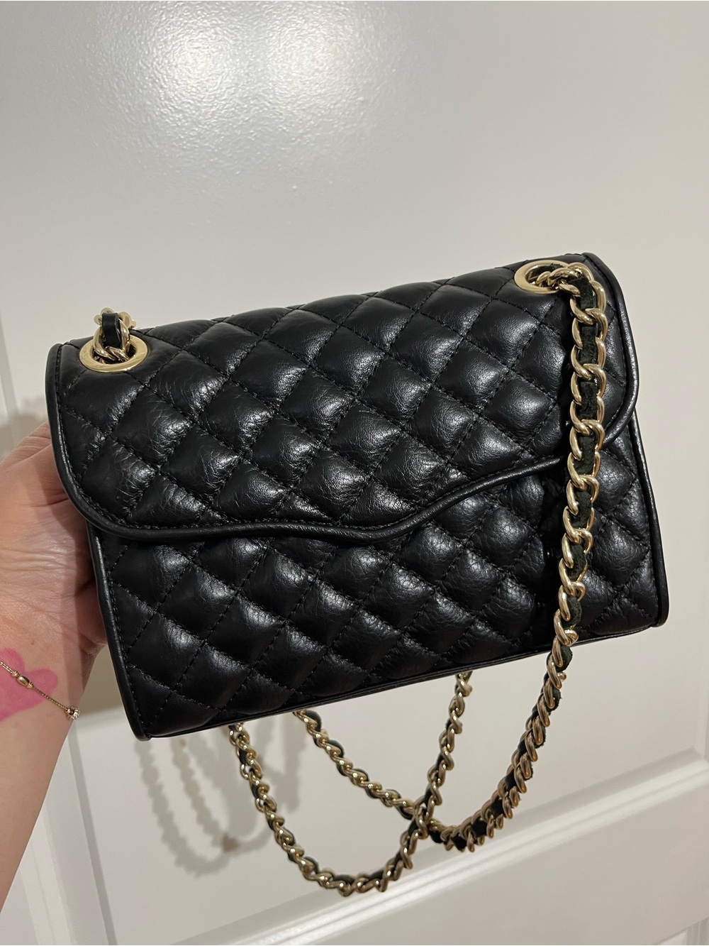 Rebecca Minkoff Black & GOLD Mini Quilted Affair